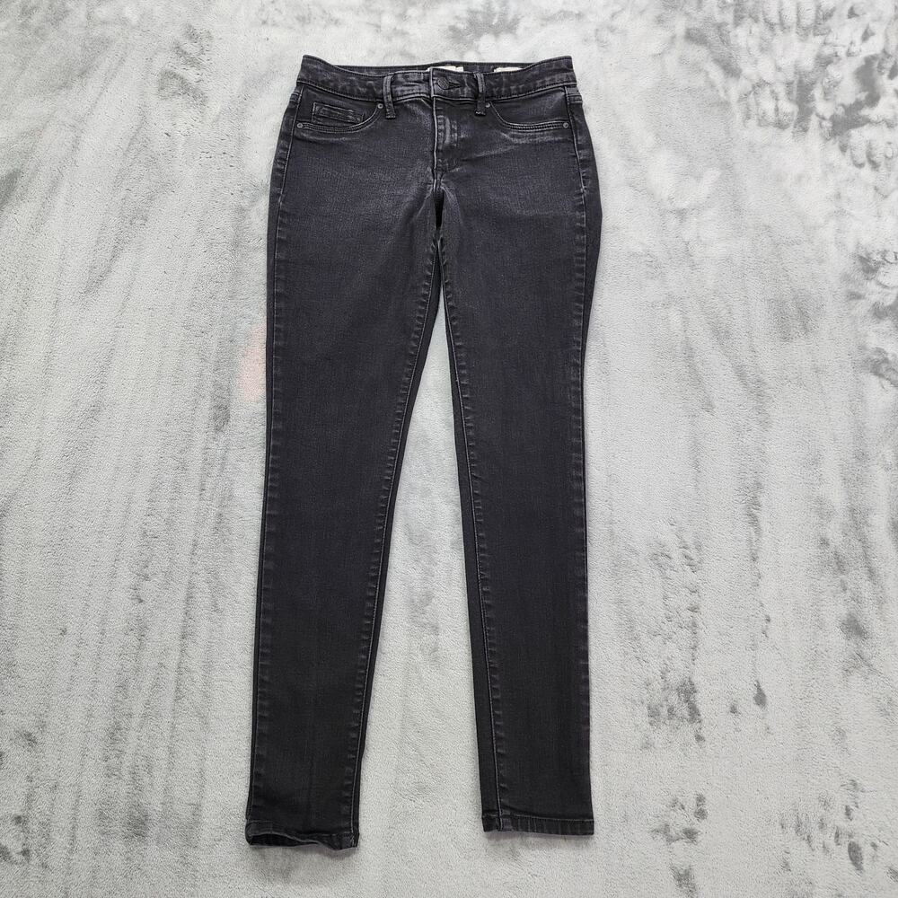 Jessica Simpson Jeans Womens 4/27 Black Kiss Me Skinny Leg Mid Rise Stretch
